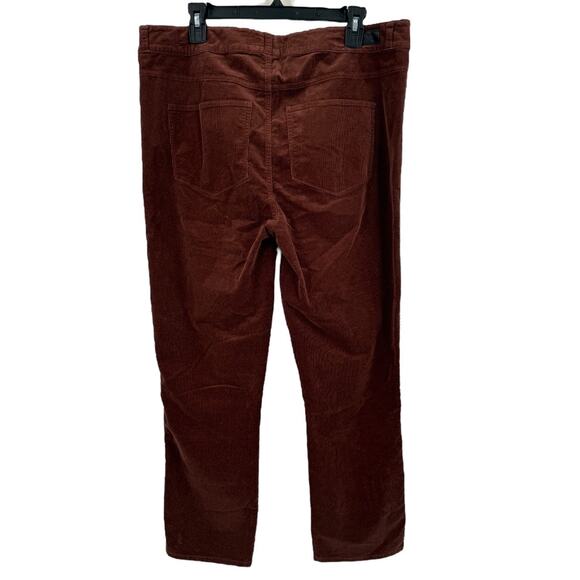 PAIGE Cindy Mid Rise Slim Straight Micro Corduroy Pants brown size 34 NEW - Picture 4 of 7